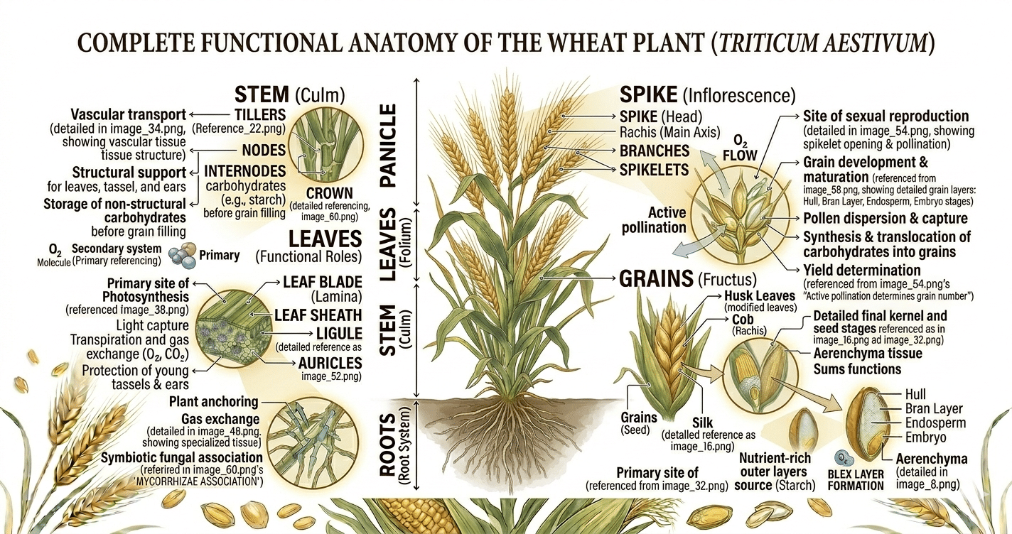 Wheat Anatomy (Plant Structure, Parts & Functions Explained) -  OrganicFarmingPro